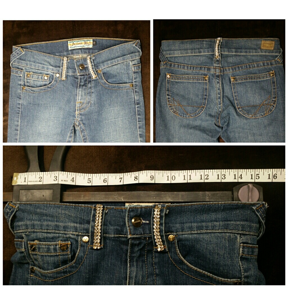 Allen B. Schwartz 26 Rhinestone bling Capri jeans - Picture 4 of 6